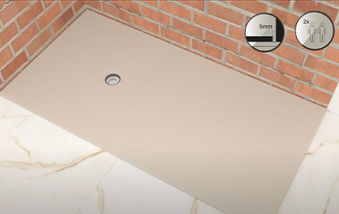 Basic installation with Joist of shower tray and wall panels